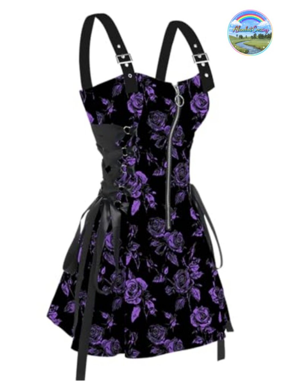 Lace-Up Corset Mini Dress Fit & Flare Party Club Festival